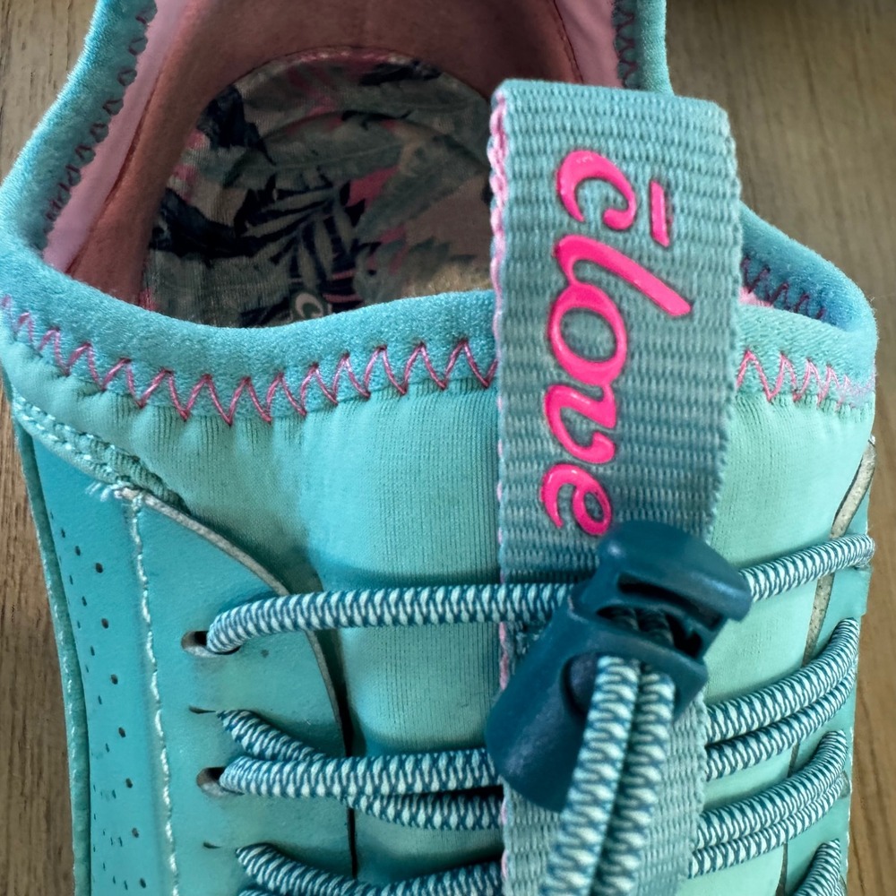 Clove Women 8 EU 39 Nursing Sneakers Teal Pink Floral Insole Healthcare Comfort - Picture 7 of 13